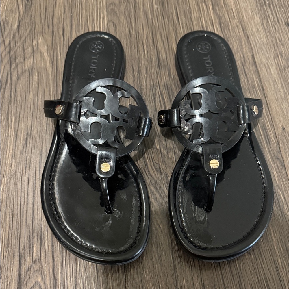 Tory Burch Miller Patent Leather Sandals 8.5